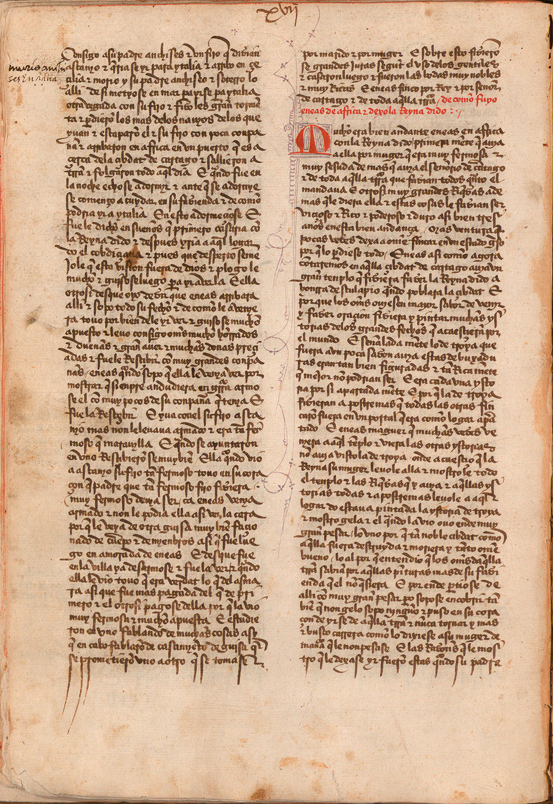 Alfonso X, Estoria de España (versión primitiva). Historia: femenino singular. Exposición Arquitecto de historias: Alfonso X y el saber histórico en la Edad Media. Universidad de Salamanca