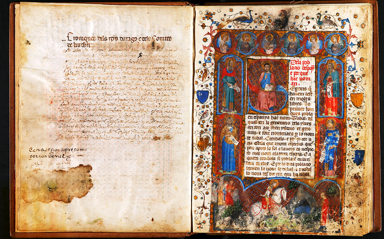 Crònica dels reis d’Aragó i comtes de Barcelona. La península historiográfica. Exposición Arquitecto de historias: Alfonso X y el saber histórico en la Edad Media. Universidad de Salamanca