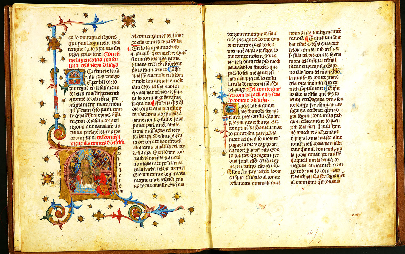 Crònica dels reis d’Aragó i comtes de Barcelona. La península historiográfica. Exposición Arquitecto de historias: Alfonso X y el saber histórico en la Edad Media. Universidad de Salamanca